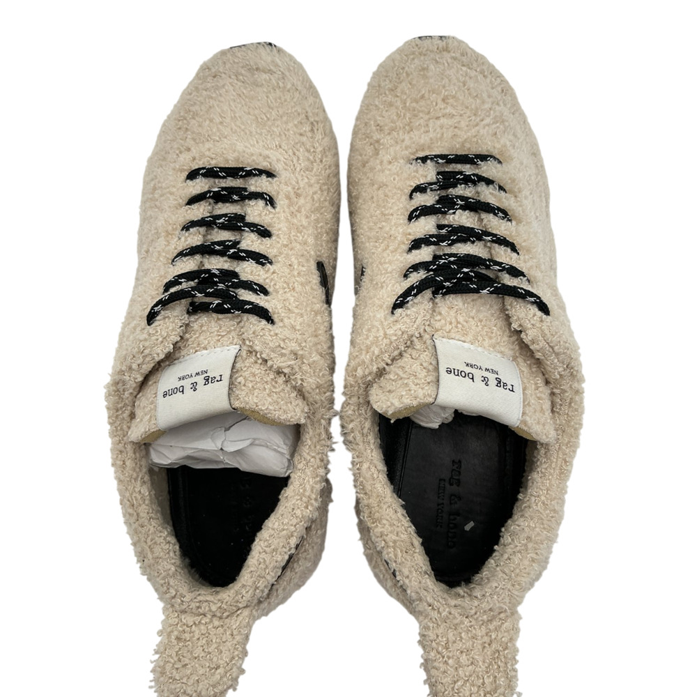 Rag & Bone Plush Beige Retro Runner Sneakers Size 40 - Picture 5 of 8